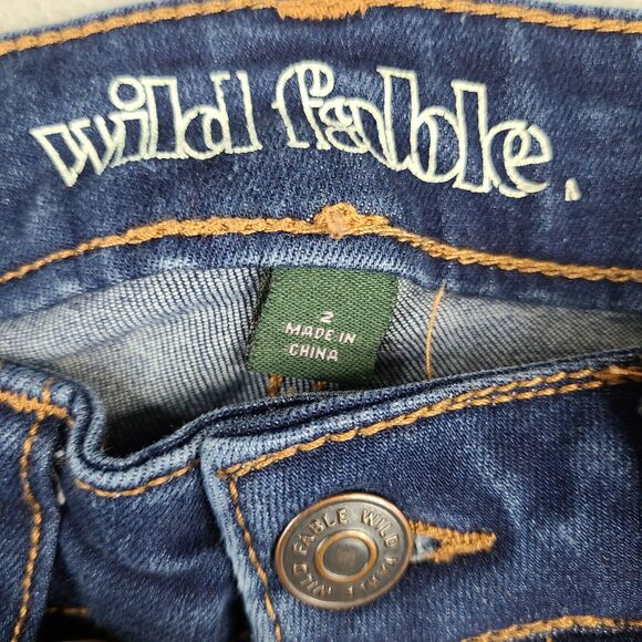 Wild Fable Skinny Women's Jeans Size 2‎ (27x26) Distressed Raw Hem Mid Rise - Picture 4 of 10
